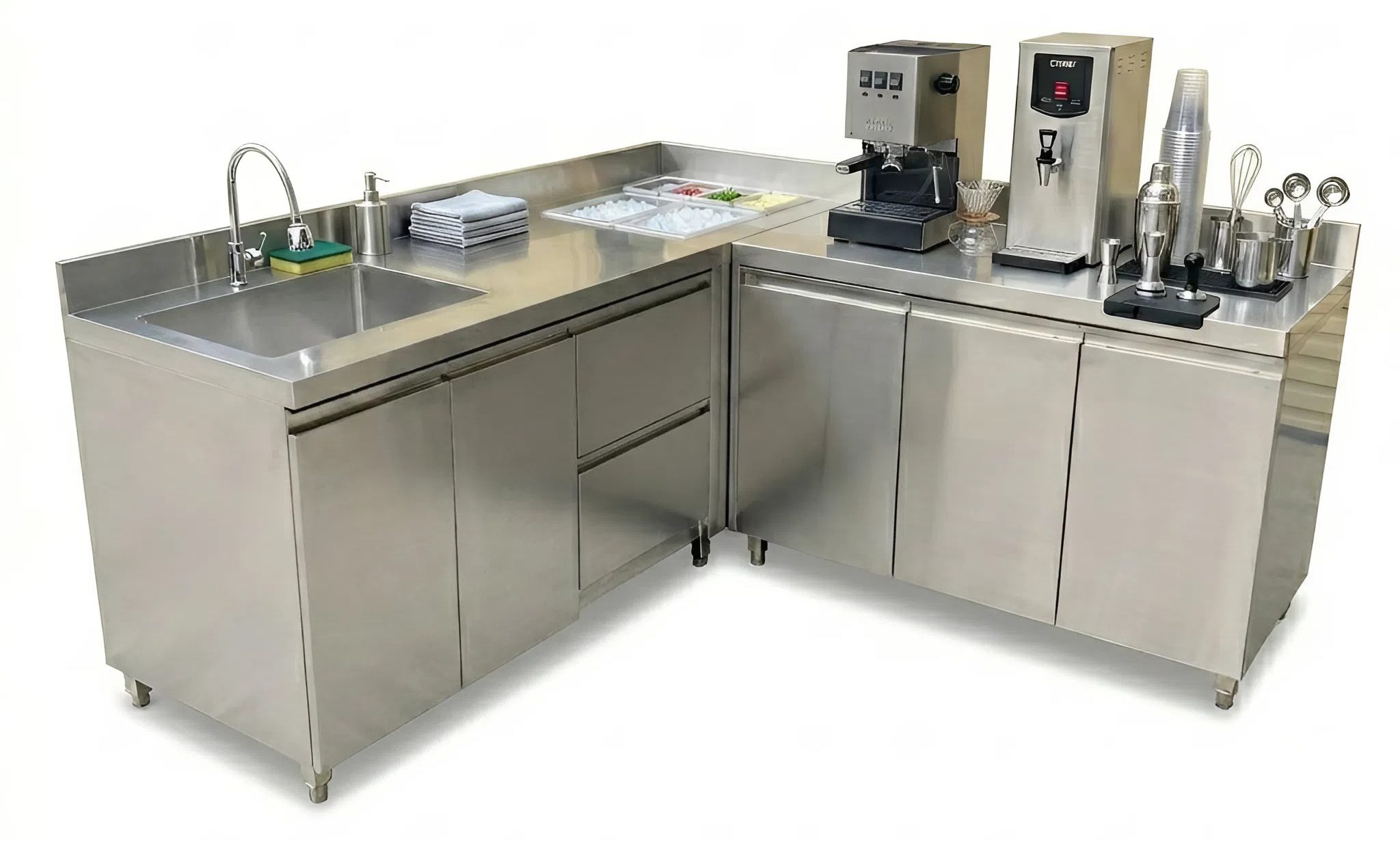 Hệ quầy pha chế inox