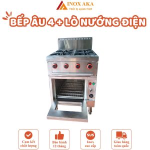 Bếp Âu 4 họng kết hợp Lò nướng