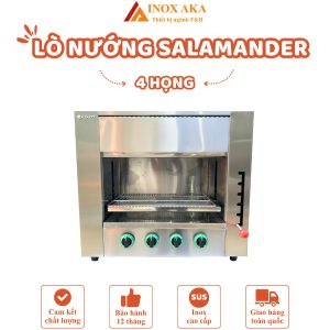 Lò nướng Salamander 4 họng dùng gas