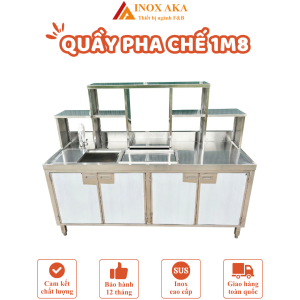 Quầy pha chế inox 1m8