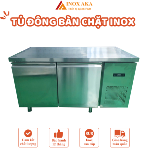 Tủ đông bàn chặt inox 1m5