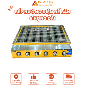 Bếp nướng điện để bàn 6 hòng dài