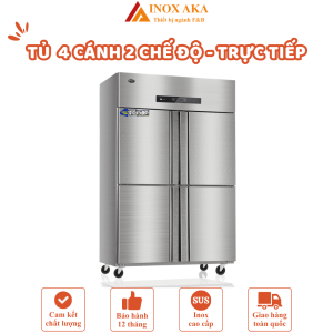 Tủ đông 4 cánh 2 chế độ làm lạnh trực tiếp