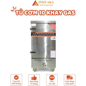Tủ cơm 10 khay dùng gas