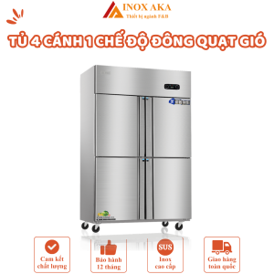 Tủ đông 4 cánh 1 chế độ  đông quạt gió